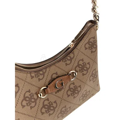 Guess Zippered Shoulder Bag In Green