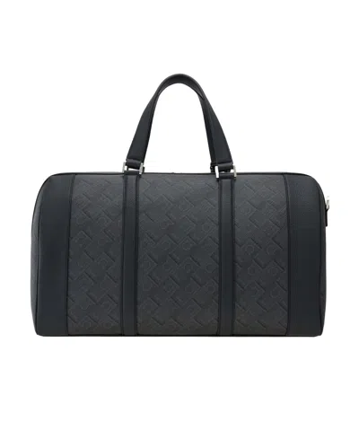 Ferragamo Monogram-print Duffle Bag In Grey