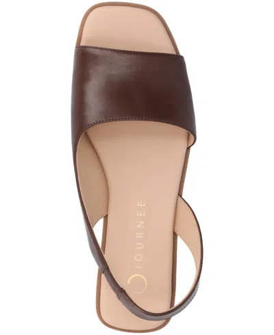 Journee Collection Womens Brinsley Slingback Strap Flat Sandals In Brown