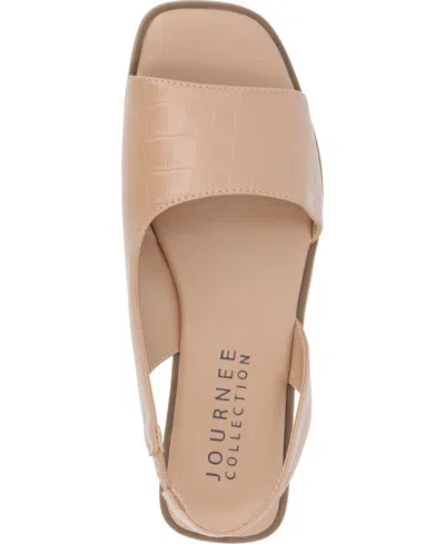 Journee Collection Journee Women's Brinsley Medium And Wide Width Flat Sandals In Tan