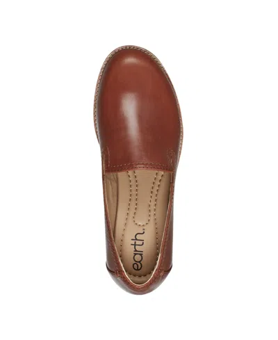 Earth Women's Edna Flat Slip-on Loafers In Cognac Leather