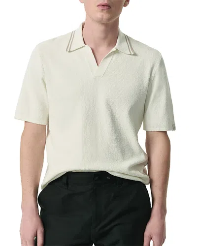 Rag & Bone Classic Cotton Slub Jersey Polo In Lunarock