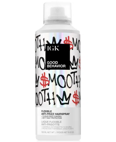 Igk Hair Good Behavior Flexible Anti Frizz Hairspray 5 Oz. In No Color