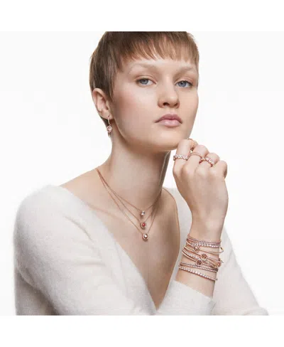 Swarovski Matrix Tennis Bracelet In Rose Gold