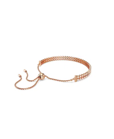 Swarovski Matrix Tennis Bracelet In Rose Gold