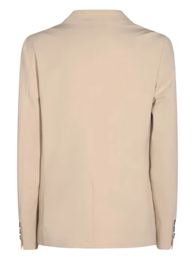 Montedoro Beige Cotton Casual Jacket In Multicolor