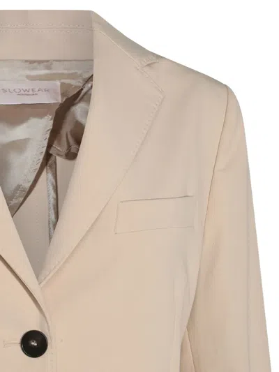 Montedoro Beige Cotton Casual Jacket In Multicolor
