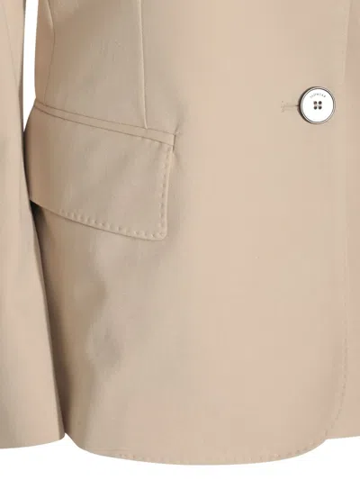 Montedoro Beige Cotton Casual Jacket In Multicolor