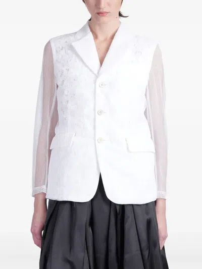 Comme Des Garçons Blazer In White