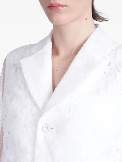 Comme Des Garçons Blazer In White