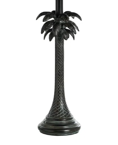 Stylecraft Home Collection 26" French Verdi Woven Rattan Shade Table Lamp In Dark Brown