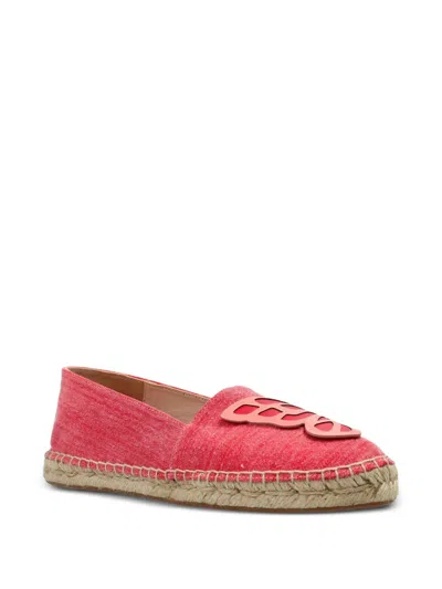 Sophia Webster Butterfly Canvas Espadrilles In Pink