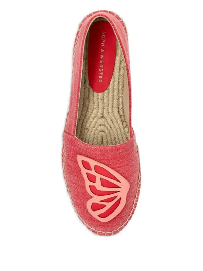 Sophia Webster Butterfly Canvas Espadrilles In Pink