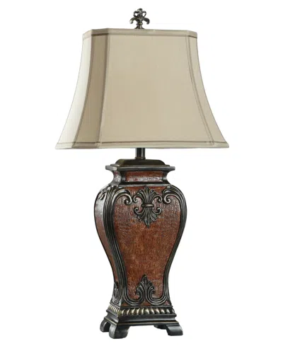Stylecraft Home Collection 33.5" Dundee Faux Crocodile Poly Table Lamp In Brown