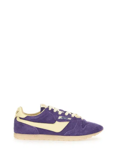 Autry Low Suede Windspin Sneaker In Purple