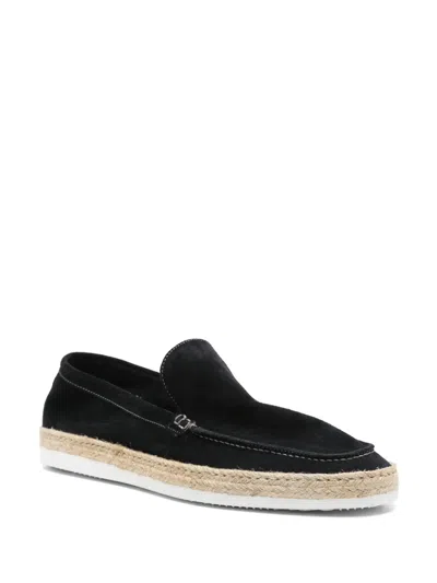 Corneliani Suede Espadrilles In Black