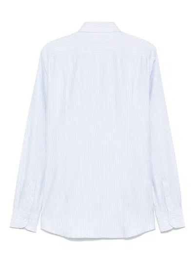 Hugo Boss Striped Shirt In Blue