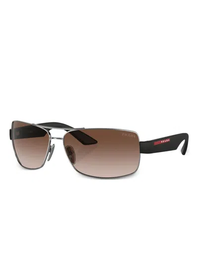 Prada Pilot-frame Sunglasses In Silver
