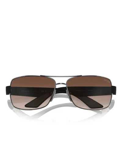 Prada Pilot-frame Sunglasses In Silver