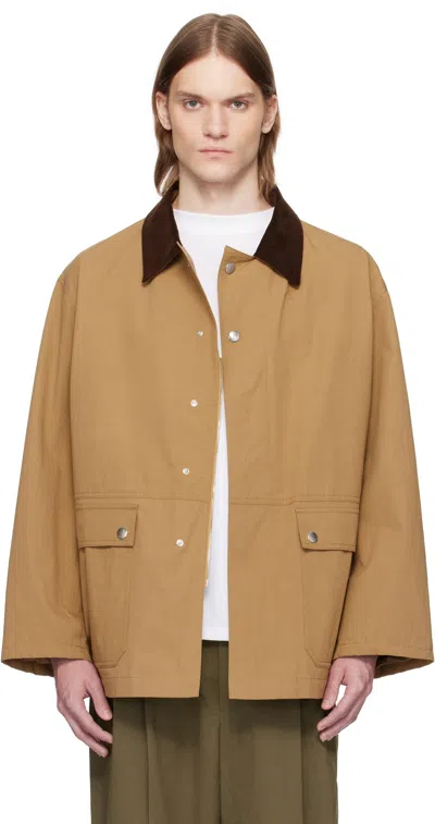The Row Tan Frank Jacket In Eep Deep Bistre