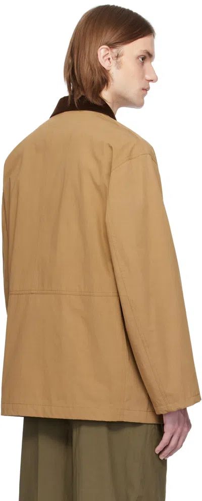 The Row Tan Frank Jacket In Eep Deep Bistre