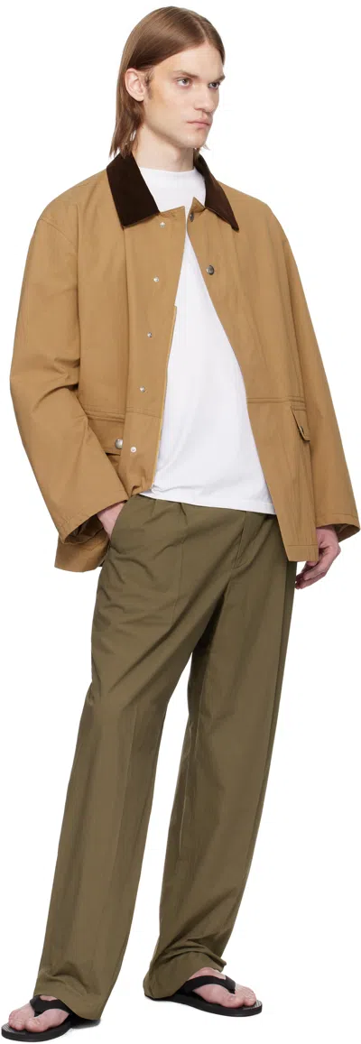 The Row Tan Frank Jacket In Eep Deep Bistre