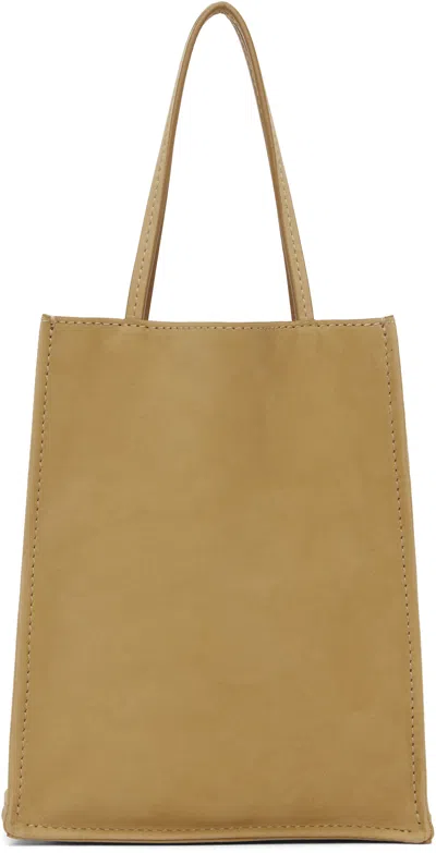 The Row Beige Small To Go Tote In Mstrs Mustard Ans