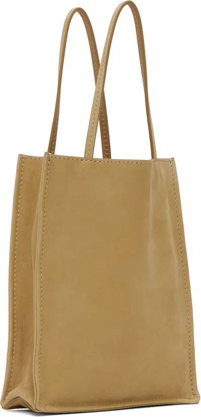 The Row Beige Small To Go Tote In Mstrs Mustard Ans