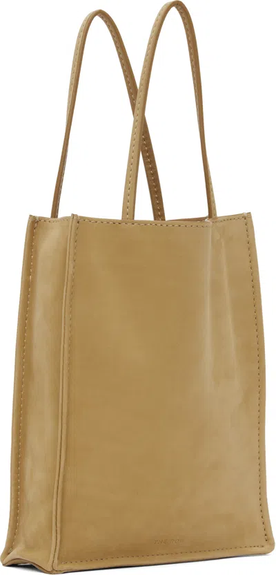The Row Beige Small To Go Tote In Mstrs Mustard Ans