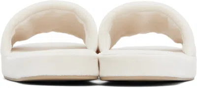 The Row Pillow Cozy Cotton Open-toe Slippers In Sat Sage Tint