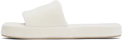The Row Pillow Cozy Cotton Open-toe Slippers In Sat Sage Tint