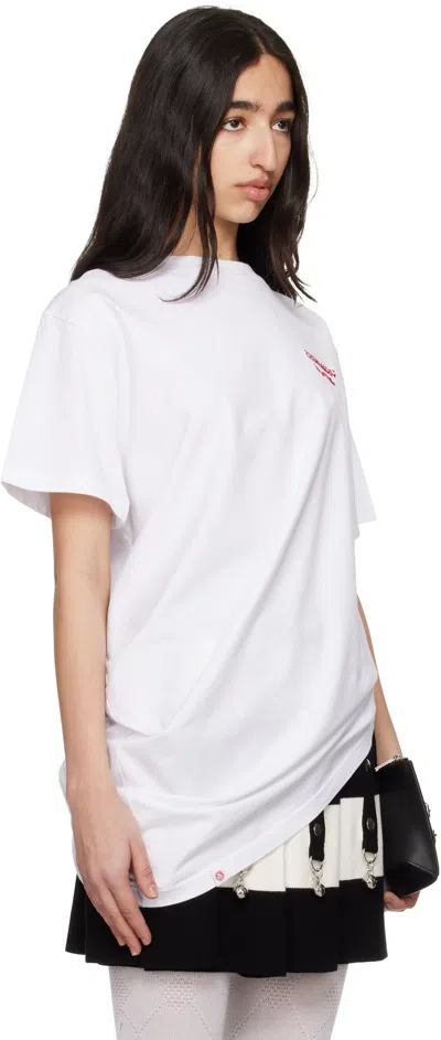 Charles Jeffrey Loverboy Topsy Turvy T-shirt In White