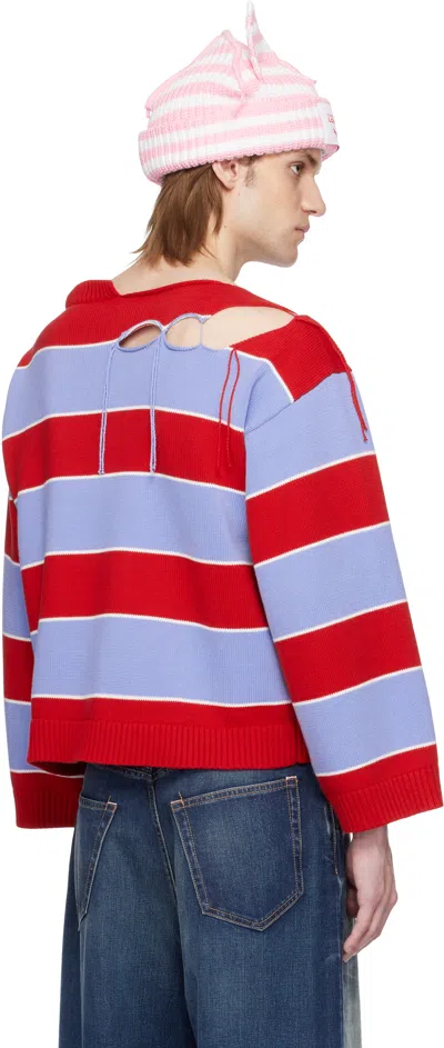 Charles Jeffrey Loverboy Slash Stripe Sweater In Multicolor