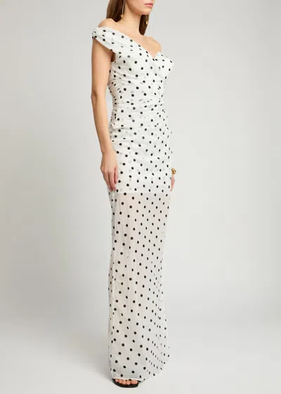 Jacquemus The Rita Long Dress In White And Black