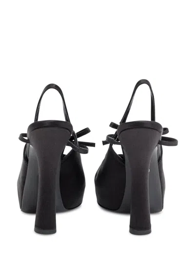 Dolce & Gabbana Vally 105 Satin Slingback Pumps In Black