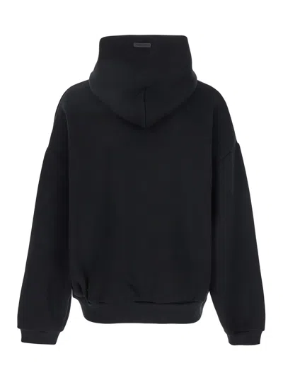 Fear Of God Eternal Logo-embossed Cotton-blend Jersey Hoodie In Black