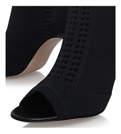 Shop Gianvito Rossi Vires Perforated Ankle Boots In Black