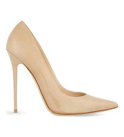 Shop Jimmy Choo Anouk 100 Patent-leather Courts In Patent Leather Nude