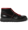 PRADA Contrast-Stitched Spazzolato Leather Boots