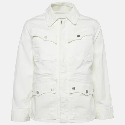Pre-owned Zadig & Voltaire White Denim Button Front Kimi Jacket Xs