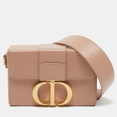 Pre-owned Dior Beige Leather 30 Montaigne Box Bag