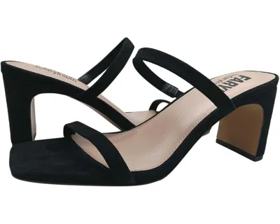 Faryl Robin Faryl By Farylrobin Analisa Sandals Womens Black Suede Slip On Block Heel Khd863 In Black