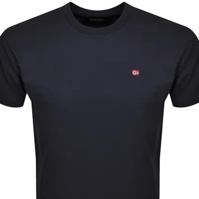 Napapijri Salis Sum Logo T Shirt Blue In Blue