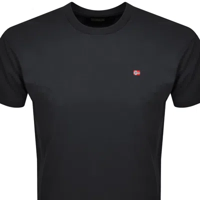 Napapijri Napa Salis Short Sleeve T-shirt Mens In Black