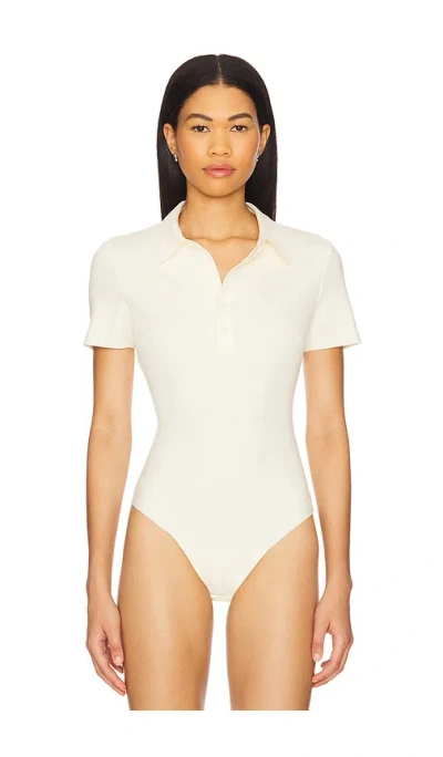 Commando Neoprene Polo Bodysuit In Ivory