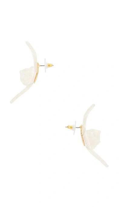 Lele Sadoughi Oleander Post Earrings In White
