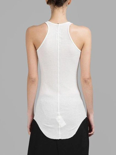 Shop Rick Owens Women's White Basic Rib Tank Top