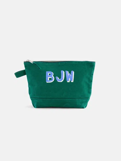 Alex Mill Painted Perfect Canvas Pouch In Emerald