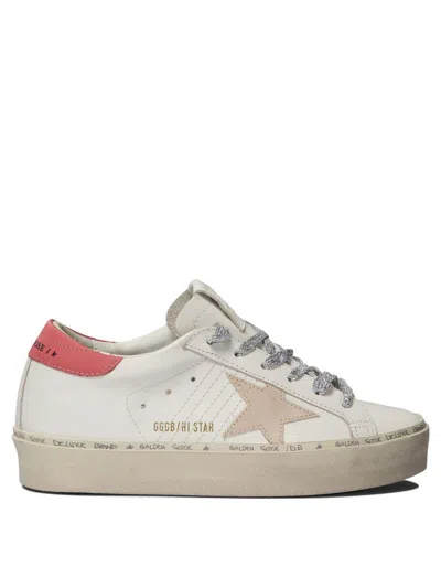 Golden Goose Hi Star Leather Sneakers In Red