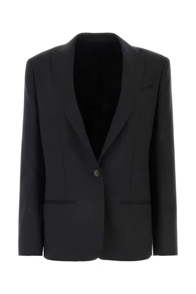 Philosophy Di Lorenzo Serafini Charcoal Stretch Polyester Blend Blazer In Grey